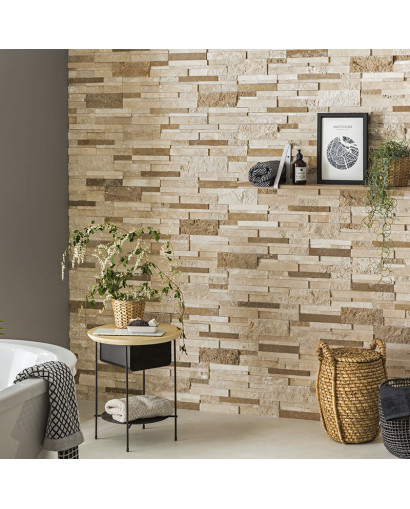 Travertin Mix Light plaquette de parement Belgique