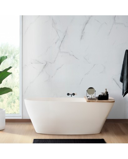 Dalle SPC marbre blanc douche salle de bain sans joints Belgique