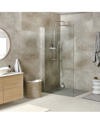 Dalle SPC pierre beige douche salle de bain sans joints Belgique