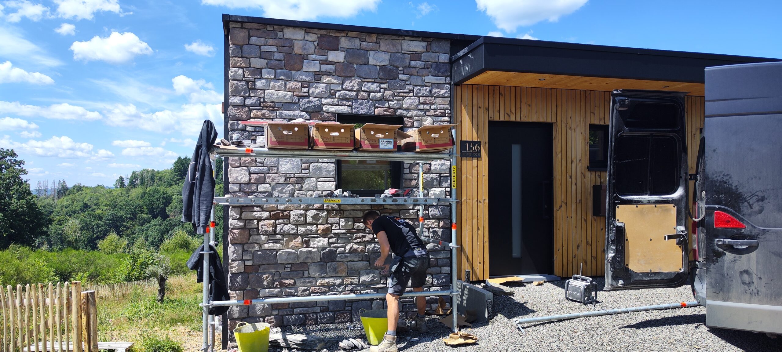 Enduit imitation pierre